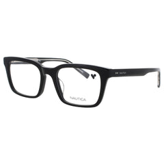 Nautica Men's Black Acetate Full Rim Square Shape Frame Eyeglasses - N8189 001