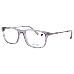 Nautica Men's Crystal Grey Acetate Full Rim Rectangular Frame Eyeglasses - N8197 015