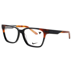 Nike Men's Black/Honey Tortoise Acetate Full Rim Square Frame Eyeglasses - 7179 008