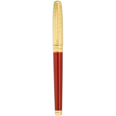 S.T. Dupont Line D Eternity Large Dragon Burgundy Fountain Pen 420028L, 14K Gold Nib