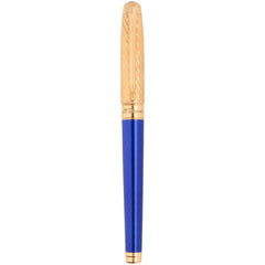 S.T. Dupont Line D Eternity Large Dragon Royal Blue Fountain Pen 420030L, Gold Nib