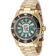 Invicta Pro Diver House of Cards 50525 Men’s 40mm Gold Tone Green Dial Quartz Watch