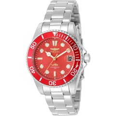 Invicta Pro Diver 50907 Women’s 34mm Red Metal Dial Stainless Steel Quartz Wristwatch
