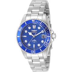 Invicta Pro Diver 50915 Women’s 34mm Steel Quartz Watch with Blue Metal Dial, 100m