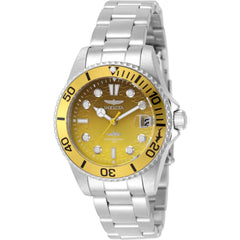 Invicta Pro Diver 50921 Women’s 34mm Steel Quartz Watch with Yellow Metal Dial, 100m