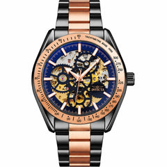 Invicta Objet D Art 69598 Men’s 43mm Automatic Watch, Black & Rose Gold Steel Bracelet