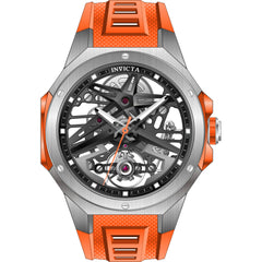 Invicta Objet D Art 70120 Men’s 43mm Mechanical Watch, Lab-Grown Diamonds, Rubber Band