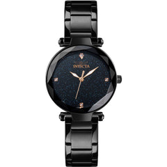 Invicta 70329 Celestial Women’s Quartz Watch 34mm Black Stainless Steel Black Dial 30m