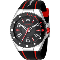 TechnoMarine TM-525014 Racing Legends Men’s 44mm Quartz Watch, Black Silicone Band