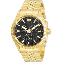 TechnoMarine TM-719006 Sea Men’s 42mm Quartz Watch, Charcoal Dial, Gold Steel Band