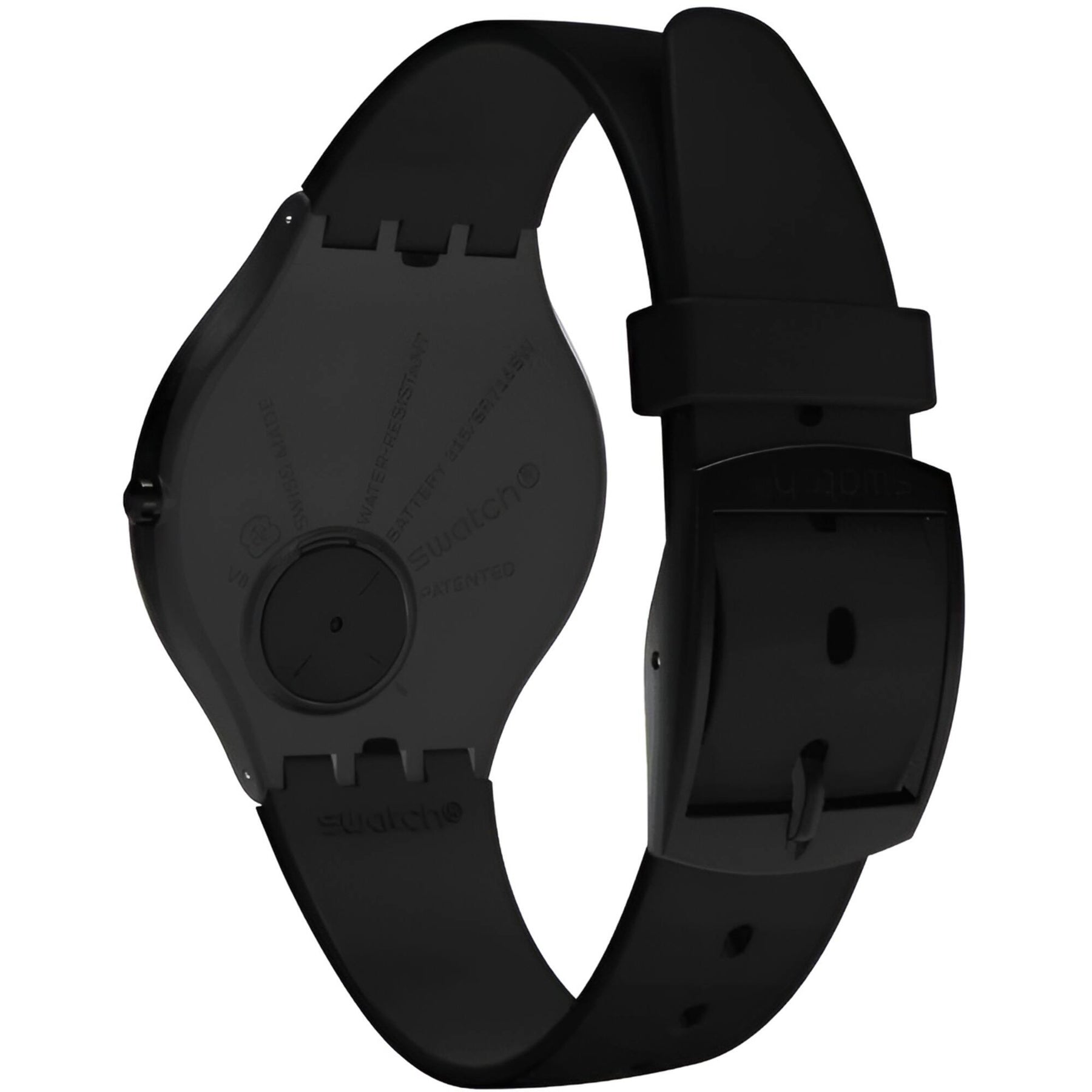 Swatch Unisex Watch Skin Skinclass Quartz Black Dial Silicone Rubber