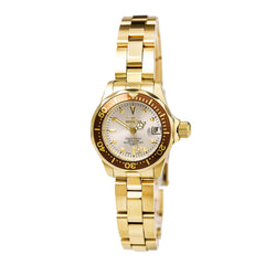 Invicta 11444 Women's Pro-Diver Mini White Dial Gold Plated Steel Dive Watch
