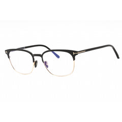 Tom Ford Men's Eyeglasses - Shiny Black Metal Oval Shape Full Rim Frame | FT5799-B 005
