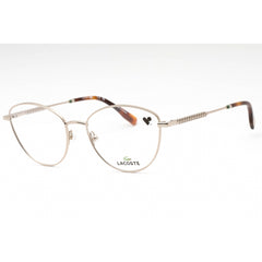 Lacoste Women's Eyeglasses - Light Gold Metal Cat Eye Full Rim Shape Frame| L2289 712