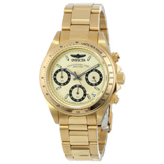Invicta 14931 Women's Speedway Chronograph Gold Tone Dial Gold Plated Dive Watch