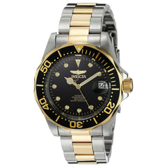Invicta Men's Automatic Dive Watch - Pro Diver Black Dial Two Tone Bracelet | 17043
