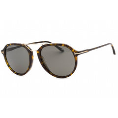 Tom Ford Men's Sunglasses - Dark Havana Plastic Pilot Full Rim Frame | FT0674 52D