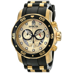 Invicta 17566 Men's Pro Diver Quartz Gold Tone Dial Chronograph Watch