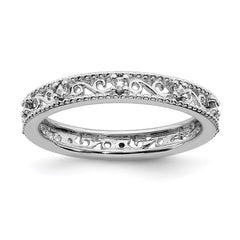 Sterling Silver Stackable Expressions White Topaz Ring | QSK1485