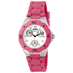 Invicta 18791 Women's Angel Quartz White Dial Pink Silicone Strap Watch