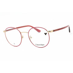 Calvin Klein Unisex Eyeglasses - Rose Metal Round Shape Full Rim Frame | CK23106 601