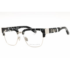 Philipp Plein Men's Eyeglasses - Marbled Black Metal Square Full Rim | VPP113M 0Z21