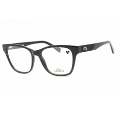 Lacoste Women's Eyeglasses - Black Plastic Square Frame Clear Demo Lens | L2920 001