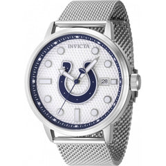 Invicta Men's Watch - NFL Indianapolis Colts Silver Tone Dial Mesh Bracelet | 47997