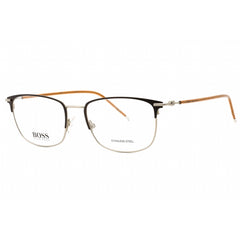Hugo Boss Men's Eyeglasses - Matte Brown Silver Metal Rectangular | BOSS 1373 012R 00