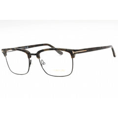 Tom Ford Men's Eyeglasses - Havana Acetate/Metal Square Full Rim Frame | FT5504 056