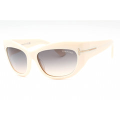 Tom Ford Unisex Sunglasses - Ivory Plastic Cat Eye Full Rim Frame | FT1065 25B