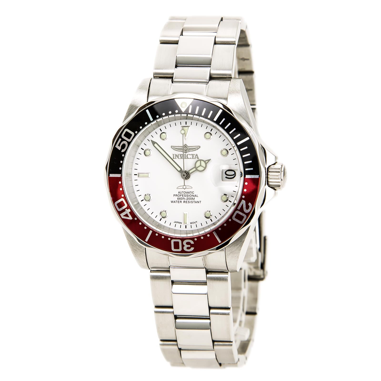 Invicta Men's Automatic Stainless Steel Watch - Pro Diver White Dial ...