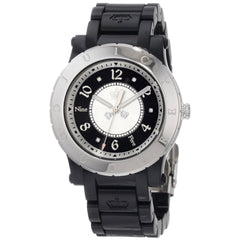 Juicy Couture 1900845 Women's HRH Silver Black Dial Black Plastic Bracelet Watch