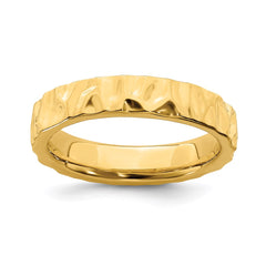 Sterling Silver Stackable Expressions Gold-plated Ring | QSK302