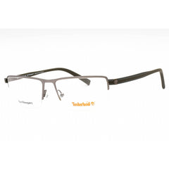 Timberland Men's Eyeglasses - Matte Gunmetal Rectangular Half Rim Frame | TB1821 009