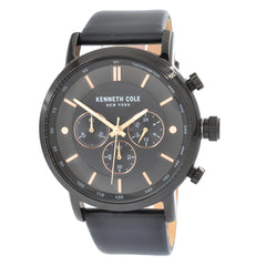 Kenneth Cole Men's Classic Black Leather Band Watch | KC50502004