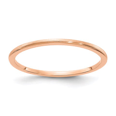 10K Rose Gold 1.2mm Half Round Satin Stackable Band | 1STK24-120R