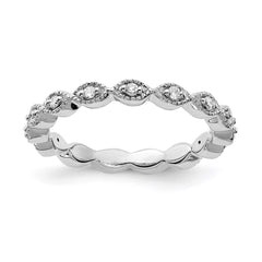Sterling Silver Stackable Expressions Diamond Ring | QSK333