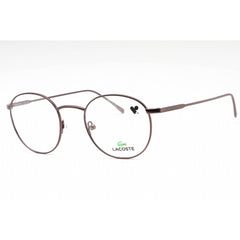 Lacoste Men's Eyeglasses - Dark Gunmetal Metal Round Full Rim Frame | L2246PC 033