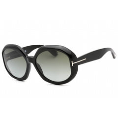 Tom Ford Women's Sunglasses - Shiny Black Plastic Oversized Shape Frame | FT1011 01B