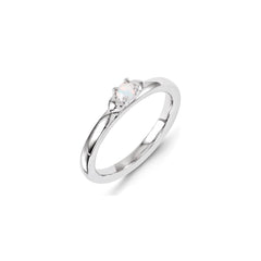 Sterling Silver Stackable Expressions Created Opal Ring | QSK1308