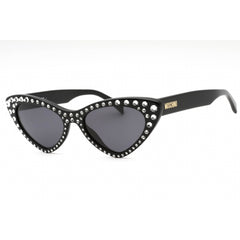 Moschino Women's Sunglasses - Black Plastic Cat Eye Shape Frame | MOS006/S/STR 0807 IR