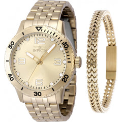 Invicta Men's Watch - Specialty Quartz Gold Tone Brass Dial Steel Bracelet | 48262