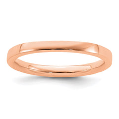 Sterling Silver Stackable Expressions Pink-plated Polished Ring | QSK240