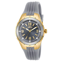 Invicta 17483 Women's Angel Quartz Charcoal Dial Charcoal Rubber Strap Watch
