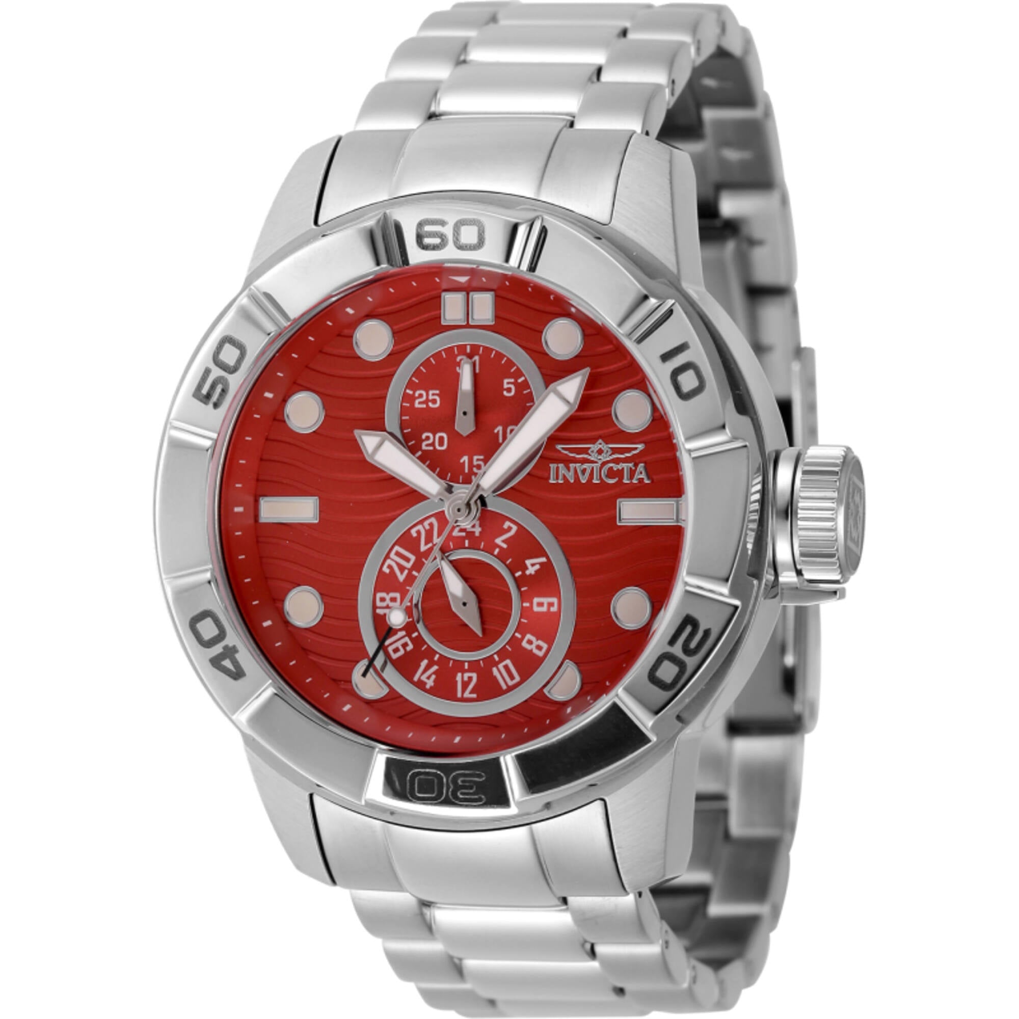 Invicta Unisex Watch - Ripsaw Red and Silver Dial Stainless Steel ...