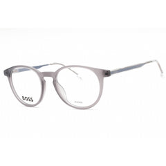 Hugo Boss Men's Eyeglasses - Grey Ruthenium Round Full Rim Frame | BOSS 1316 0D3X 00