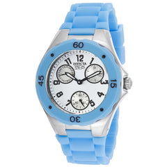 Invicta 18795 Women's Angel Special Edition White Dial Blue Silicone Strap Watch