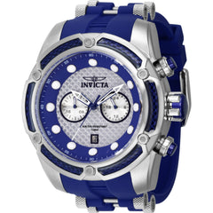 Invicta Men's Watch - Bolt Silver Tone and Blue Dial Steel and Silicone Strap | 42286