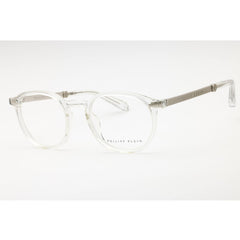 Philipp Plein Men's Eyeglasses - Shiny Crystal Acetate Round Full Rim | VPP057M 0880